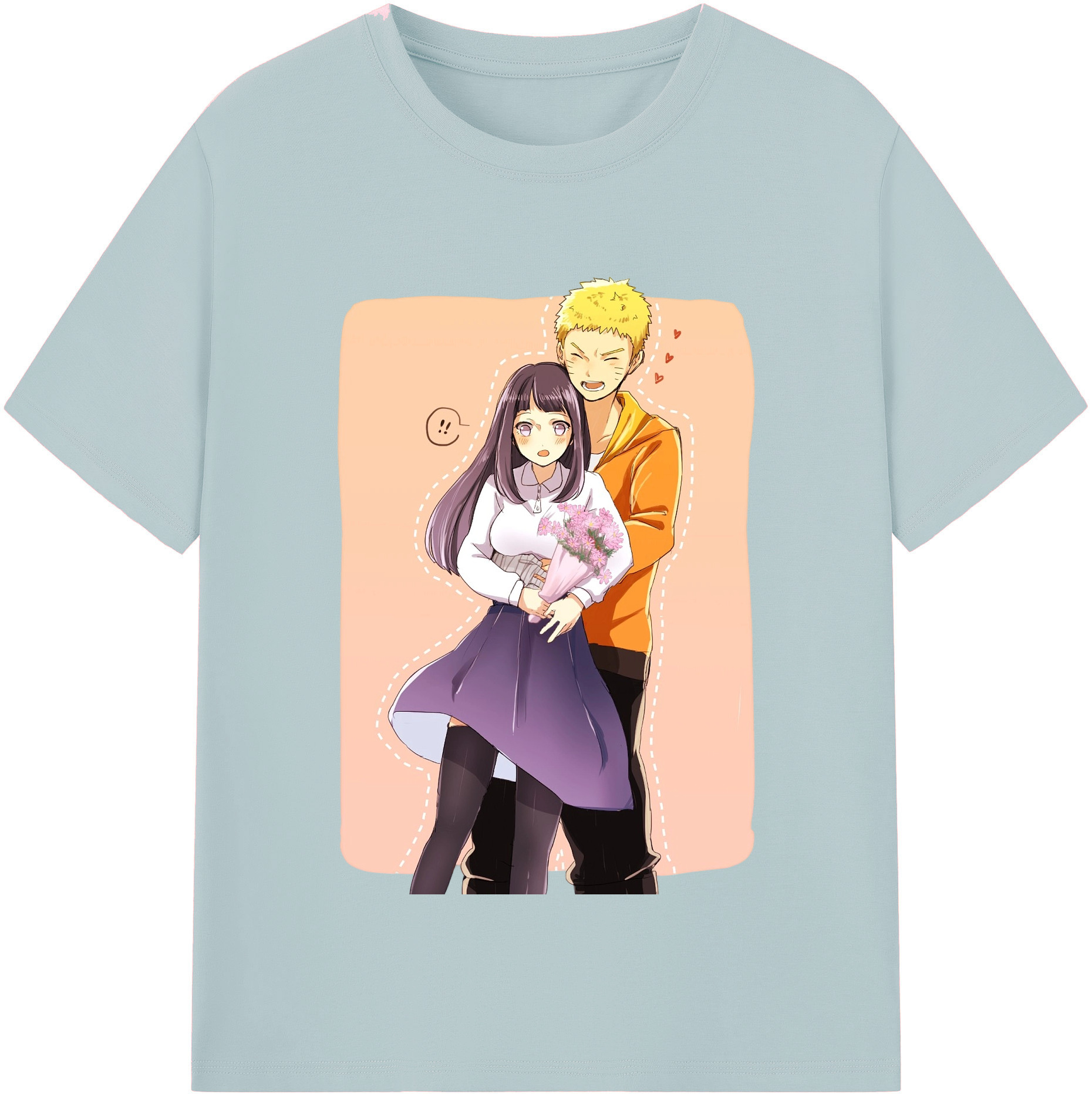 （画像用） NARUTO -ナルト- 日向ヒナタ Hyūga Hinata 綿100％半袖Tシャツ（フロントプリント）